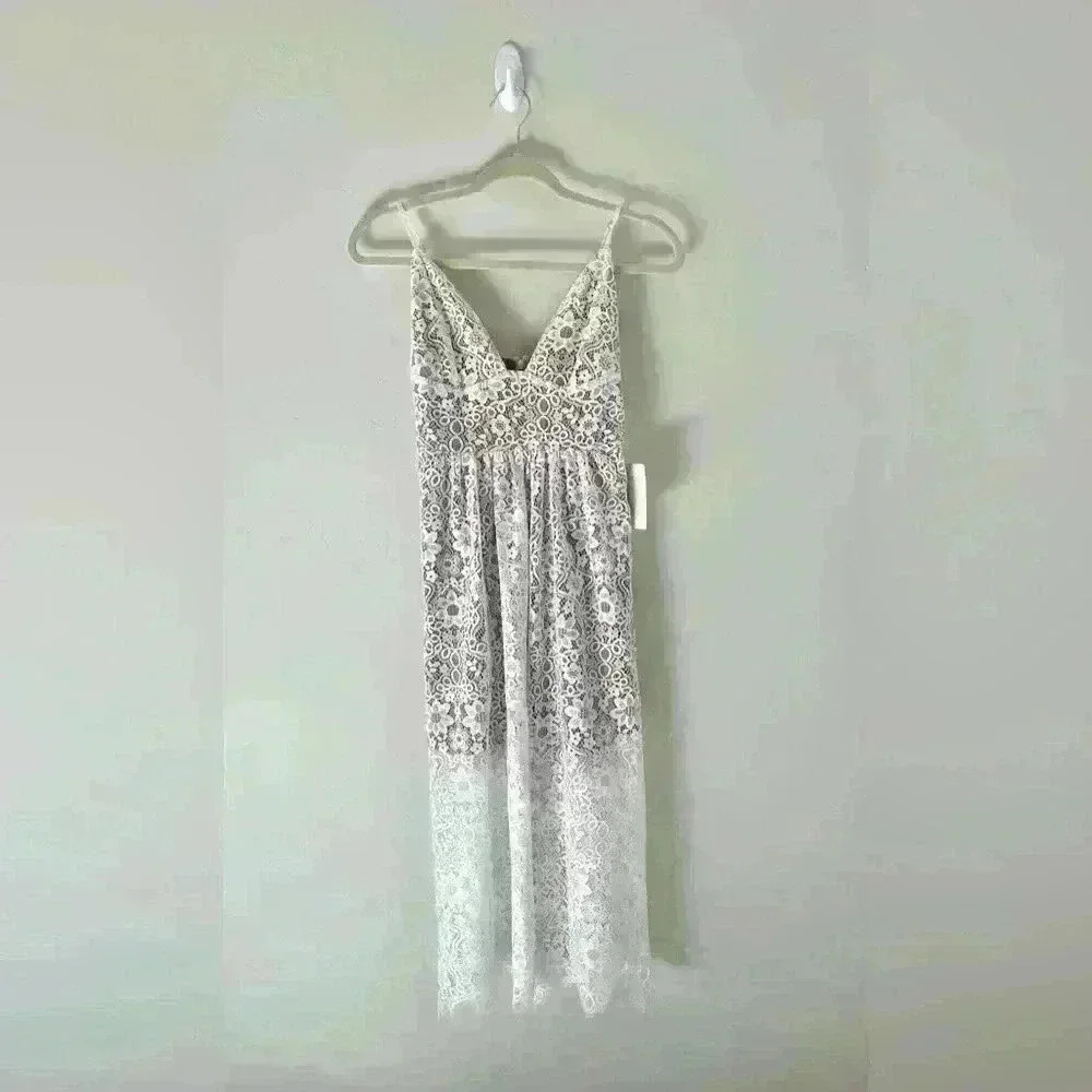For love and lemons Botanic Midi dress Ivory fairycore romantic boho